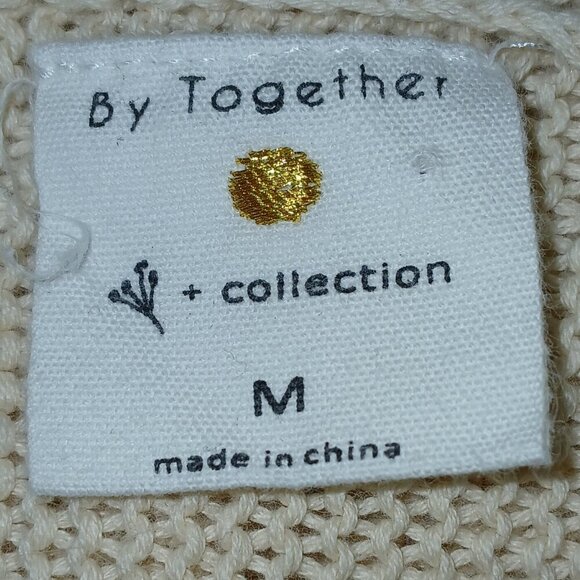 BY TOGETHER COLLECTION SWEATER, DROPPED SHOULDERS, BOHO LOOK, WOMENS SIZE MED - Picture 5 of 6